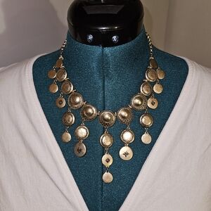 Chico's Gold Disc Necklace